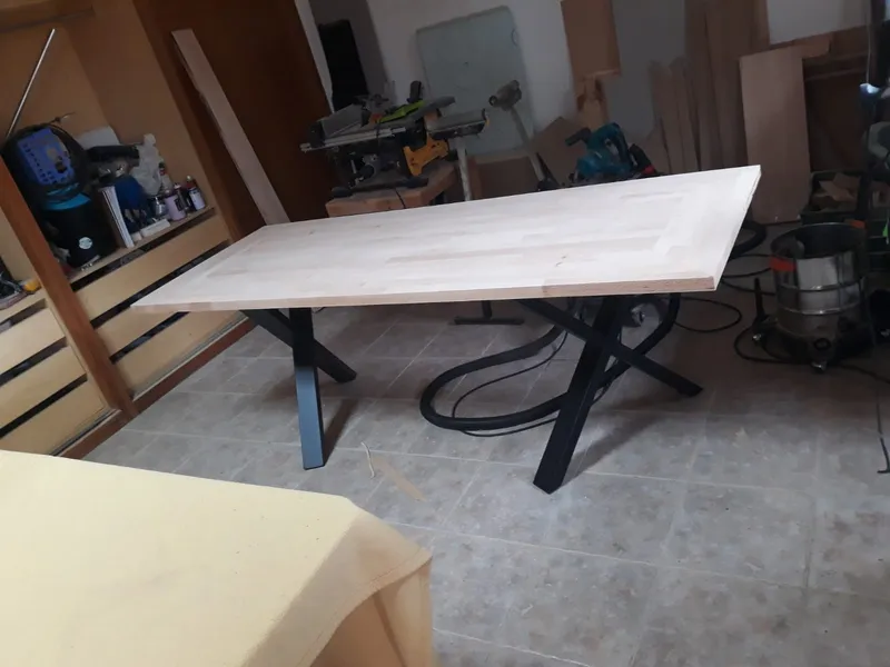 Solid beech dining table